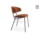 Restaurant H78cm Open Back Chair Metal Frame Shell Cushion With Backrest
