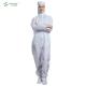 ESD antistatic autoclave sterilized cleanroom coverall connect with hood white color for parmaceutical industry