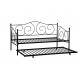 Heavy Duty Black Iron Trundle Bed , Twin Daybed Frame Smooth Finish Edges