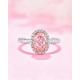 Lab Grown Pink Diamond Engagement Ring 1.97CT Oval Cut Design
