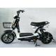 Black Brushless Electric Scooter , Battery Powered Moped With Front Rear Drum