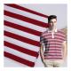 Multi Color Striped Material Fabric 175gsm Polo Shirt Cotton Yarn Dyed Cloth