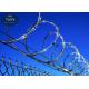 Security CBT 65 Razor Wire Military Concertina Razor Coil Used On Fence Protection