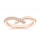 9K Rose Gold Moissanite Engagement Rings 1.3mm 0.14Carat Round Shape
