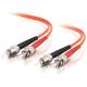 ST to ST Duplex Fiber Optic Patch Cord 62.5/125 Multimode with 3.0mm PVC Jacket