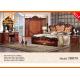 Luxury Elegent Princess Wooden Hand Carved antique Fancy Classical Bedroom Furniture Set Violet Wedding Bed