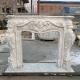 Marble Fireplace Carrara Modern Freestanding Fireproof Stone Hand Carved