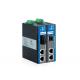3-port gigabit unmanaged DIN-rail mounting industrial Ethernet media converter