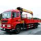 Dongfeng 10 Tons Hoisting Mobile Crane Truck Mounted With Hydraulic Straight 4 Arm