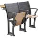 Flame Retardant College Lecture Hall Chairs Study Seating With Armrest / Iron Leg