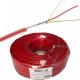 ExactCables 2x1.0mm2 Solid Shielded Red PVC Twisted Pair Fire Alarm Cable with Copper Conductor