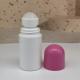 PE Plastic Deodorant Stick Container 50ml Roller Ball Bottles With Arc Top Lid