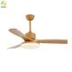 50W LED Smart Wood Blade Ceiling Fan Light With Remote Control
