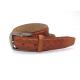 Handmade Braided Brown 3.8cm Mens Casual Leather Belt
