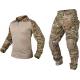 Waterproof US Army Multicam Combat Shirt Plaid Cloth Fire Resistant