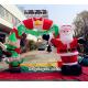 Outdoor Decorative Advertising Christmas Inflatable Santa Arch for Entrance Decoration