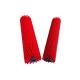 Nylon PP Roller Glass Cleaning Brush , Red Color Rotary Cleaning Brush