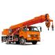 12 Ton Hydraulic Truck Crane With Telescopic Boom And 420 KN.M Rated Lifting Moment
