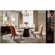 American leisure style Dining room furniture set of Circle Table with Upholstery chairs and Dining buffet cabinets