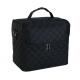 Soft Fabric Makeup Train Case With Shoulder Strap Pro Makeup Cosmetic Case Large Base Compartment