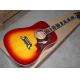 Custom Gibson 41 inch DOVE 20 frets rounded corner tobacco sunburst acoustic guitar with electric guitar's pickup
