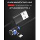 Led Lighting Magnetic Phone Charger Cable Nylon Weave Elbow For Huawei P30