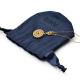 Royal Blue Thick Fabric Necklace Gift Bag 15x20cm Size HY