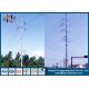 Hot Dip Galvanised Electrical Power Transmission Poles Transformer Mast Steel