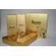 Gold Art Paperboard Material Logo Hot Stamping Square Shape Luxurious Box for the Cosmetic Packing