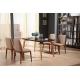 luxury rectangle wooden dining table with metal leg