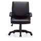Guangdong office black medium black PU leather staff chair factory