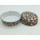 Round Flower Printed Cupcake Liners , Disposable Muffin Paper Cups Heat Resistant
