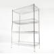 Metal Chrome Plated Storage Wire Shelves With Wheel 4 Layer