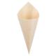 FDA Pine Wooden Empty Ice Cream Disposable Serving Cone 4.75 Oz for food