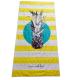 Recycled Material White and Yellow Stripe Pineapple Printed Sand Free Swimming Towel Microfiber Beach Towels