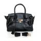 Wholesale Price Black Embossed Genuine Leather Design Lady Tote Bag Handbag #3084A