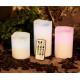 Three Pieces /set, LED Wax Candle     specification: Item: Three Pieces A Set White Color Flamless Electronic Flameless