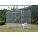 Hot Dip Galvanized Chain Link Dog Cage , Large Animal Kennel Easy Cleaning