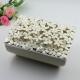 Shinny Gifts Storage Trinket Box Hand Painted White Flower for Princess Jewelry Box