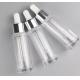 Flat Shoulder Clear Round 20ml Plastic Dropper Bottles For Cosmetics Essence