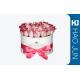 Hot Sell Paper Large Round Cardboard Flower Boxes Romantic Round Box With Ribbon