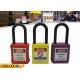 81g Safety Lockout Padlocks ABS Body 8 Colors 38 Mm Short Nylon Shackle