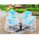 Leisure Aluminium Outdoor Garden wicker chair PE Rattan chair patio Backyard table and chairs