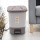 8 LITER Hand Press Food Pedal Trash Can With Lid Office