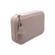 Leather Rectangle Portable Travel Jewelry Box With Beige Velvet