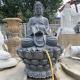 BLVE Bluestone Buddha Statue Water Fountain Marble Shakyamuni Buddha Sculpture on a lotus