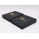 Black Packaging Boxes Gift Package Paper Rigid Box With Insert Foam / Card
