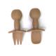 Custom Silicone Baby Forks Spoons For Child's Feeding 9.5x9.5