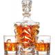 Liquor Vodka Whiskey Wine Round Stackable Glass Bottle with 750ml Capacity