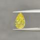 1.7ct Laboratory Grown Diamonds Pear Cut CVD Fancy Vivid Yellow VS1 2EX N IGI